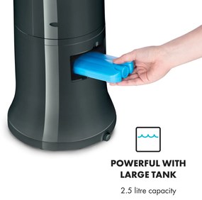 Klarstein Highrise, ochladzovač vzduchu, ventilátor, zvlhčovač vzduchu, 40 W, 2.5 l, chladiaci box