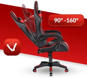 1003 Herná stolička čierno - červená