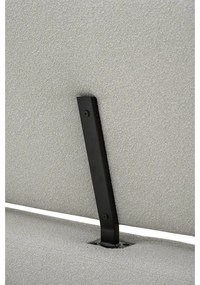 Svetlosivá čalúnená dvojlôžková posteľ s roštom 160x200 cm Odette – Scandic