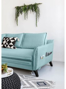 Svetlomodrá rozkladacia rohová pohovka Miuform Charming Charlie, ľavý roh