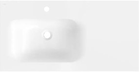 Mexen Vela, umývadlo na zapustenie 91 x 46,5 cm, ľavé, biela lesklá, 25239000L