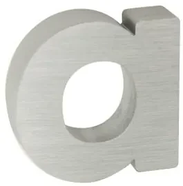 Domové číslo "A", RN.100LV, brúsené, strieborná