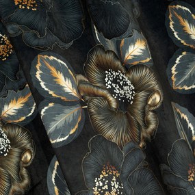 ZATEMŇOVACÍ ZÁVES LIMITED COLLECTION PEONIA2 140X250 CM ČIERNA