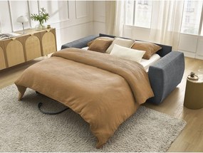 Tmavosivá ženilková pohovka na každodenné spanie/rozkladacia 240 cm Hugo – Bobochic Paris