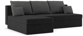 Rohová rozkladacia sedačka SUNNY,200x75x140,haiti 14/haiti 17,ľavá