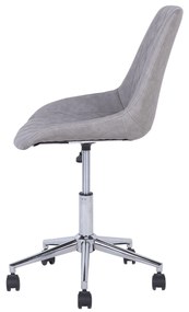 Kancelárska stolička z umelej kože sivá MARIBEL Beliani