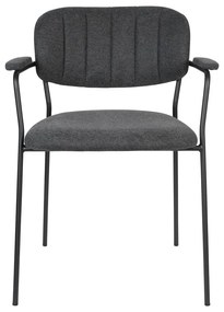 Antracitové jedálenské stoličky v súprave 2 ks Jolien – White Label