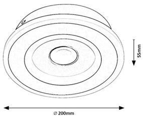 Rabalux 6959 - LED stropné svietidlo TANELI LED/20W/230V 3000/4000/6000K