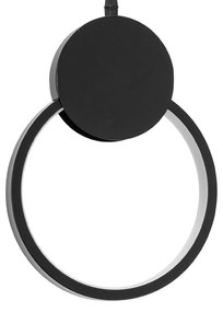 Toolight - LED závesné stropné kruhové svietidlo APP852-CP, čierna, OSW-07021
