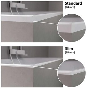 Polysan Polysan, ANDRA R SLIM asymetrická vaňa 180x90x45cm, biela, 78771S