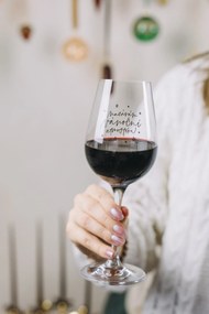 Bella Rose Pohár na víno Nasávám vánoční atmosféru + vianočná krabička – CZ