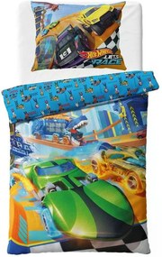 Carbotex Bavlnené obliečky 140x200 + 70x90 cm - Hot Wheels "Let´s Race"