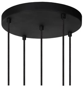 Lucide 45402/15/30 - Luster na lanku MARIUS 5xE27/40W/230V čierna