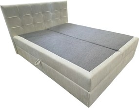 Čalúnená posteľ boxspring DIRELIS VIBE 180x200 cm krémová Matrac: Matrac Bonell pružinový