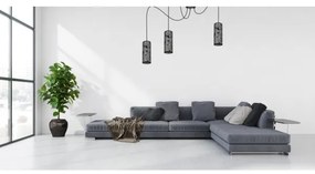 Luster na lanku AVALO 3xE27/60W/230V pavúk šedá/čierna