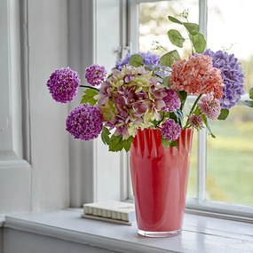 Bloomingville Sklenená váza Janine Orange 30 cm