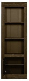 Hnedá knižnica z borovicového dreva 78x230 cm Yumi – BePureHome