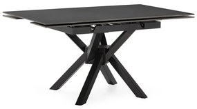 Rozkladací jedálenský stôl s prídavnou doskou s doskou z kameňa 90x150 cm Arlene – Marckeric