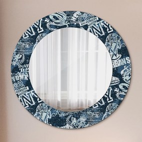 Okrúhle ozdobné zrkadlo Koláž fi 50 cm