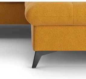 Rozkladacia rohová sedacia súprava L MARANO pravá oranžová