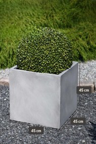Kvetináč BLOCK, sklolaminát, 45x45x45 cm, betón design
