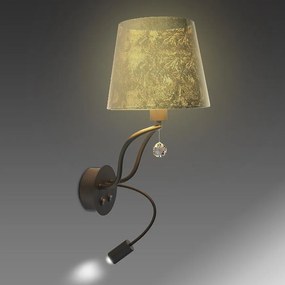 Nástenná lampa A0029-220 Saria 1x 6 W E14 LED + 8 W LED čierno-zlatá 3000 K
