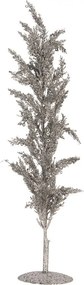 Vianočné dekorácie strieborný stromček - 12*12*60 cm