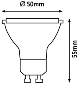 RABALUX LED žiarovka, GU10, 4W, neutrálna biela / denné svetlo, 345lm