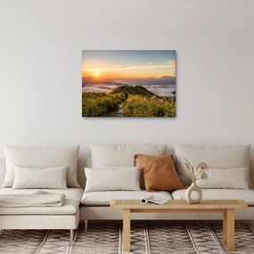 Obraz hory pri západe slnka (70x50 cm)