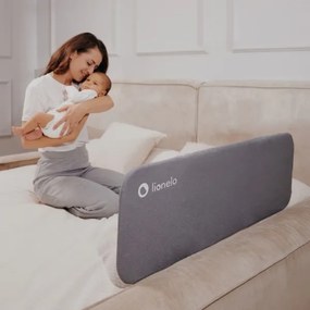 Lionelo - Bezpečnostná zábrana k posteli LORA tmavošedá