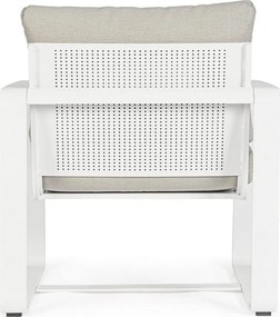 Biele kovové záhradné kreslo Merrigan – Bizzotto