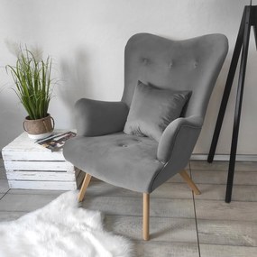 Kreslo v škandinávskom štýle na nožičkách Blanco, Farby: Magic Velvet 2217