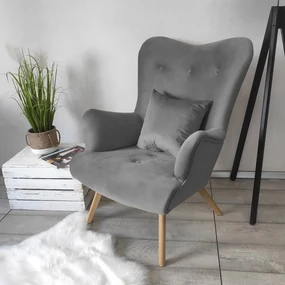 Kreslo v škandinávskom štýle na nožičkách Blanco, Farby: Magic Velvet 2217