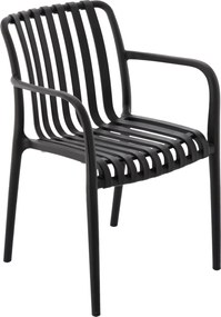 Garden Line ZÁHRADNÁ STOLIČKA 45,5 x 57 x 45 / 81 CM ČIERNA *8649