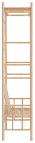 vidaXL Záhradná lavička s pergolou 116 cm bambus-