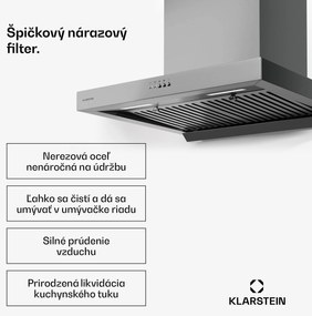 Klarstein AeroClean digestor, 649,9 m³/h, 4 úrovne, EEK A++, odsávanie/recirkulácia vzduchu