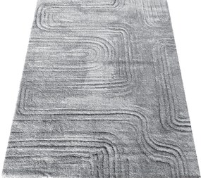 DY Sivý koberec s geometrickým vzorom Serenity 01 Rozmer: 160x230 cm