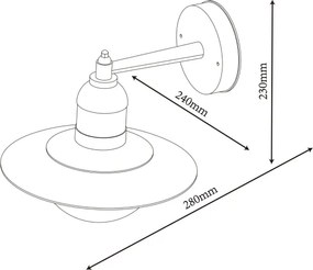 Top Light - Vonkajšie nástenné svietidlo VERONA 1xE27/12W/230V IP44 čierna