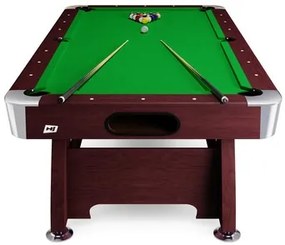 Hop-Sport Biliardový stôl Vip Extra 8 FT višňovo/zelený