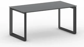 Kancelársky stôl PRIMO INSPIRE, 160x80 cm, čierna podnož, grafit