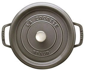 Staub Cocotte hrniec okrúhly 20 cm / 2,2 l sivý, 1102018