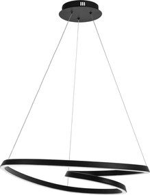 Stropné LED svietidlo HAZELNUT 70W - čierne + ovládač