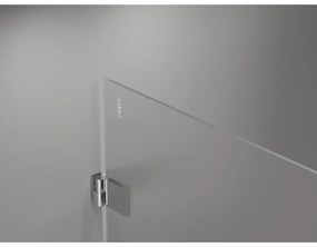 Mexen Lunar-B, výklopný sprchový kút ľavý 85 x 70 cm, 8mm číre sklo, chrómový profil, 832-085-070-01-00-L