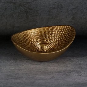 Dekorstudio Ozdobná miska MARGOT(01) 23x18x9cm v zlatej farbe