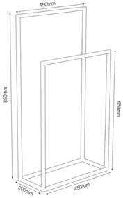 Vešiak na uteráky 85x45 cm biela