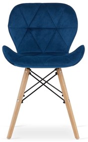 Modrá stolička LAGO VELVET