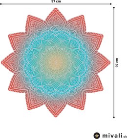 Samolepky na stenu - Mandala červeno-modrá