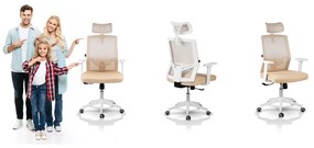 Kancelárska stolička z mikrosieťoviny Sofotel Rotar 240102- béžová