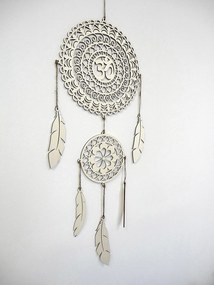 SENTOP | Drevený lapač snov OM Mandala - Boho dekorácia na stenu I SENTOP PR0001