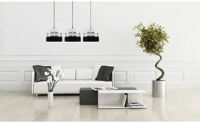 Luster na lanku CORAL 3xE27/60W/230V čiernobiela